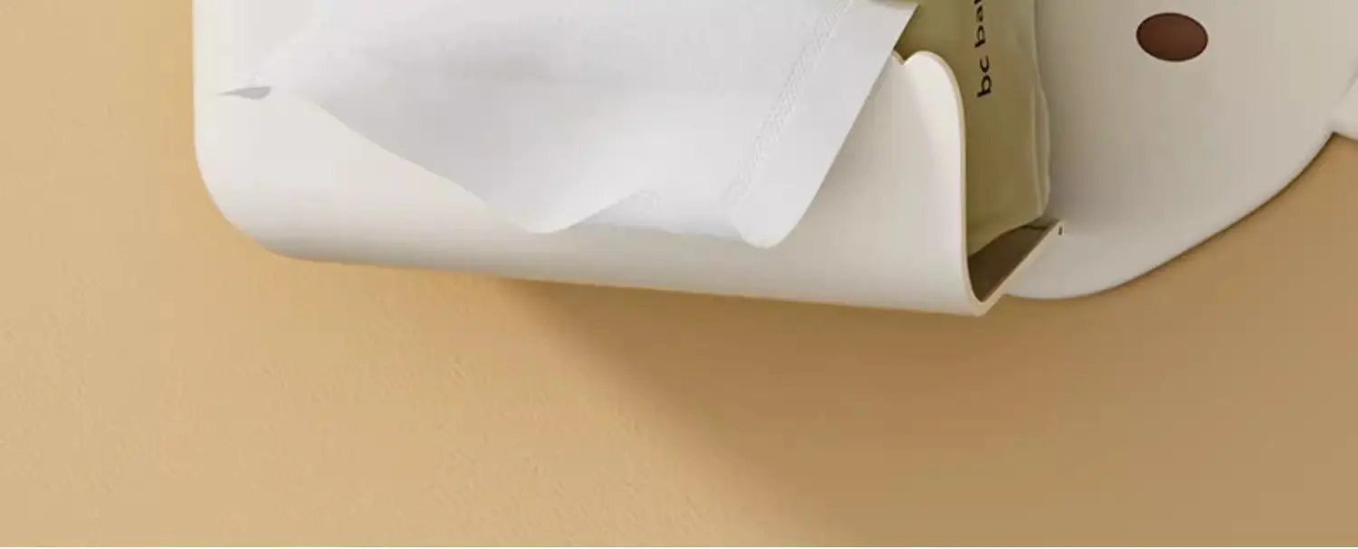 Wall-Mounted Cute Rabbit Tissue Box Cream Color — feature 14