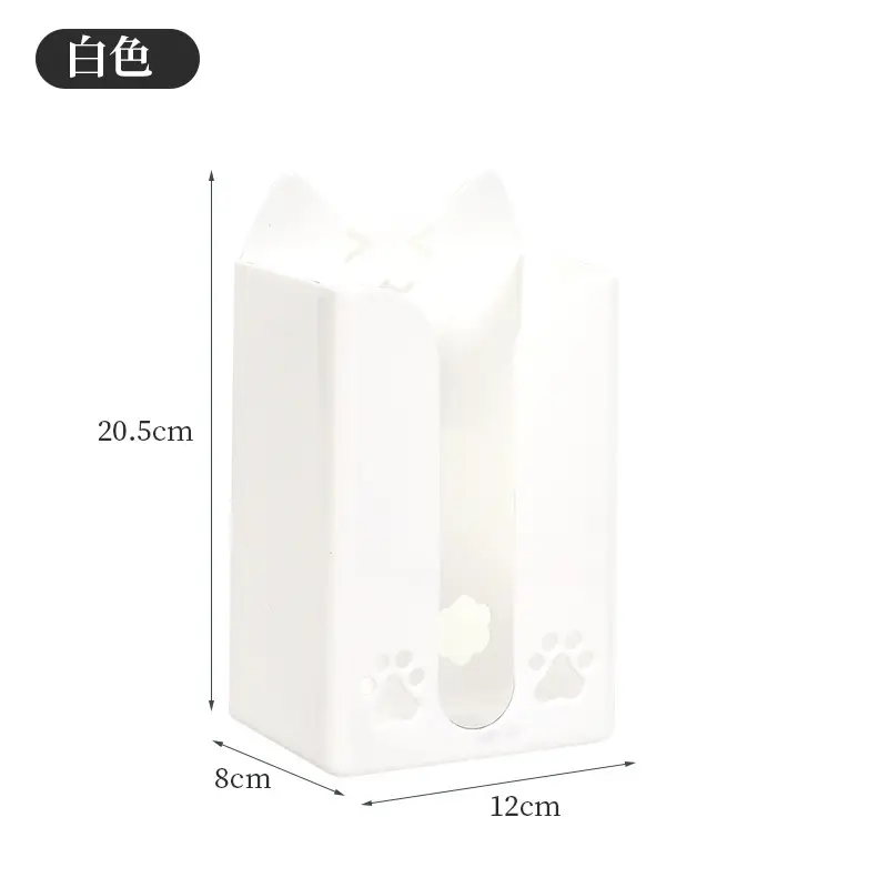 Wall-Mounted Cute Rabbit Tissue Box Cream Color - Image 4