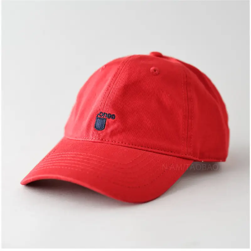Men's Red Embroidered Baseball Cap - Image 3
