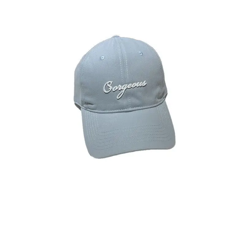 Women's Black Embroidered Baseball Cap Large Head Wide Brim - Image 13