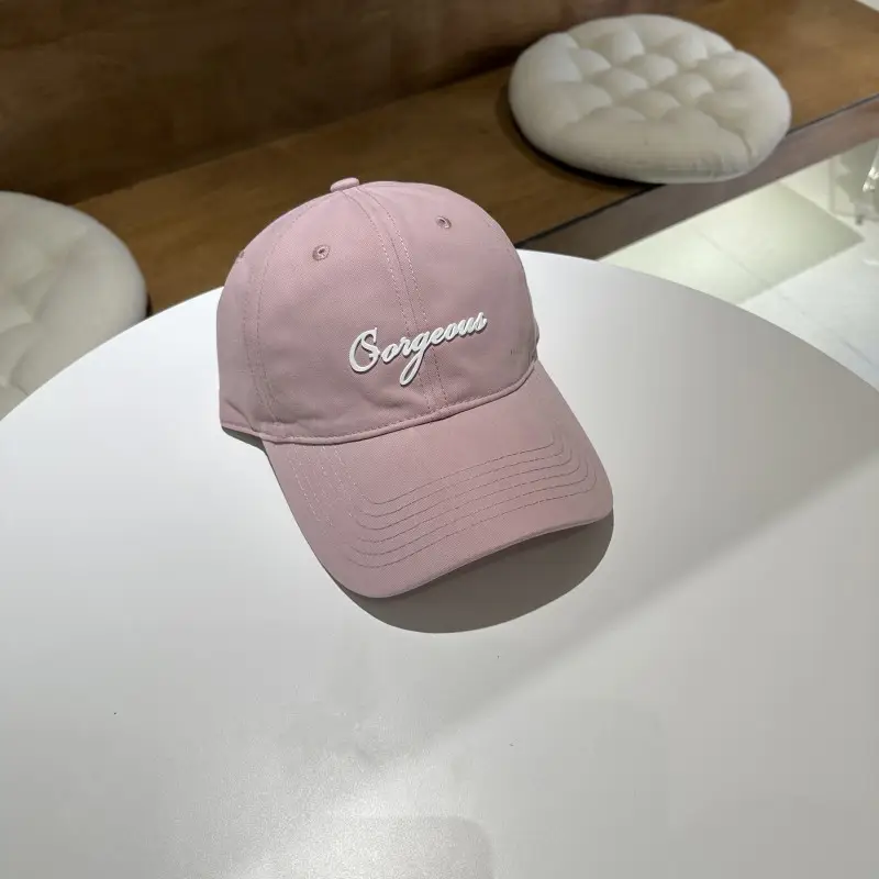 Women's Black Embroidered Baseball Cap Large Head Wide Brim — feature 10