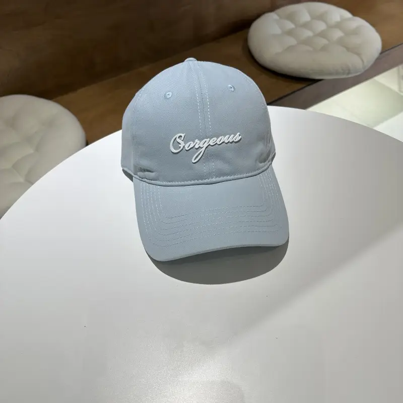Women's Black Embroidered Baseball Cap Large Head Wide Brim - Image 4