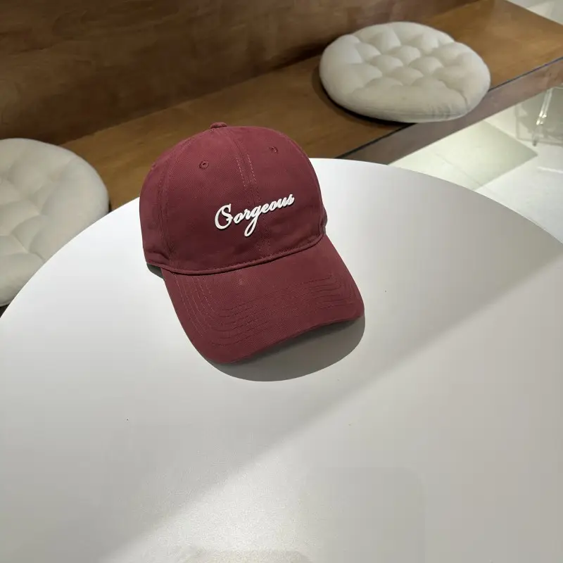 Women's Black Embroidered Baseball Cap Large Head Wide Brim - Image 5