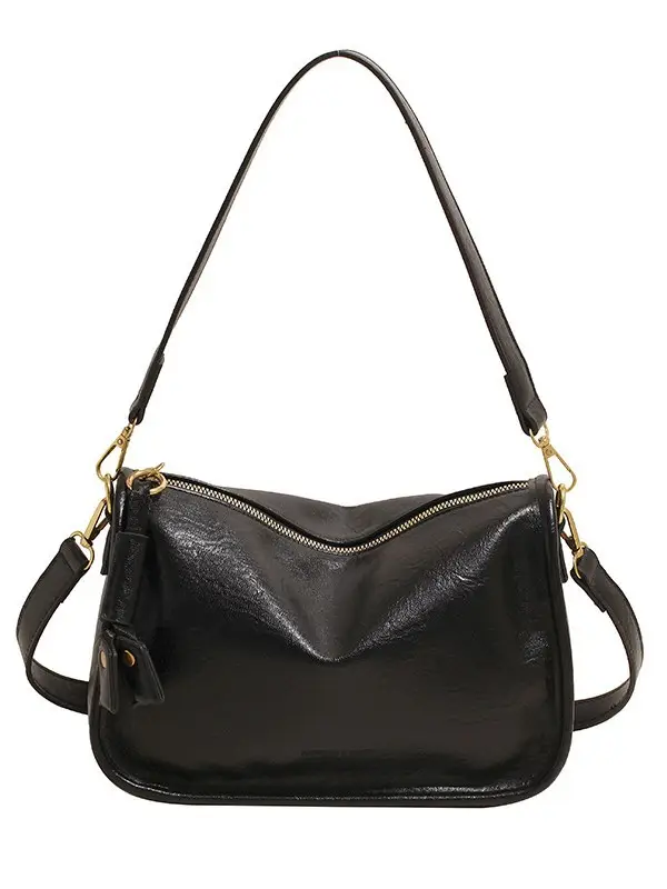 Black Retro Crossbody Bag Women Spring Summer 2025 - Image 8