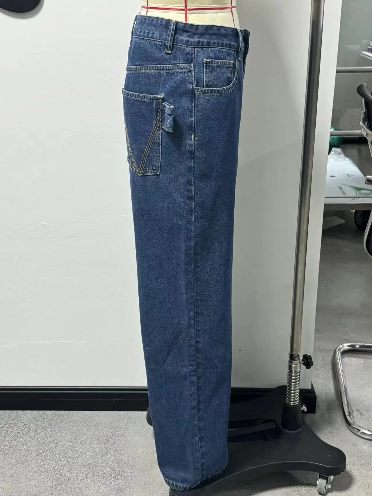 Women's High-Waisted Dark Blue Jeans Slim Fit — feature 15
