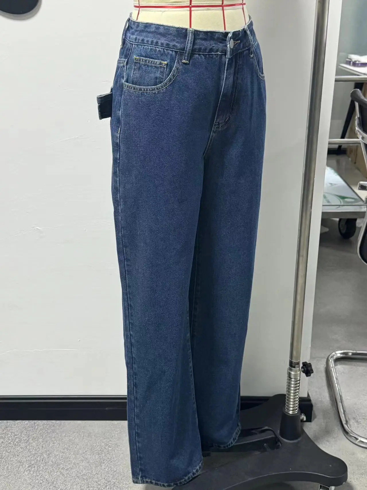Women's High-Waisted Dark Blue Jeans Slim Fit — feature 16