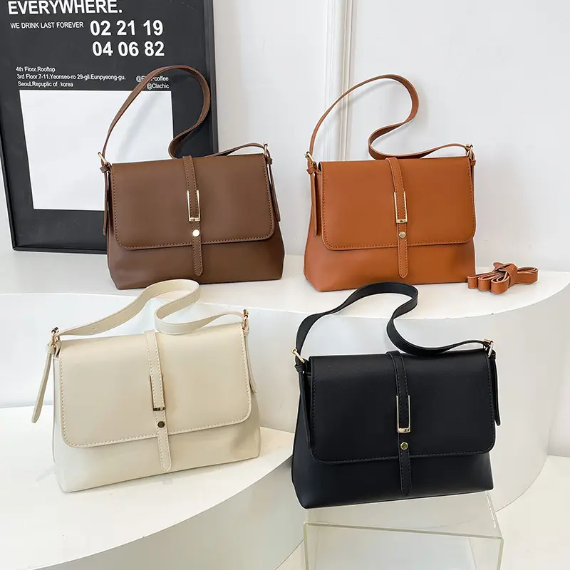 Women's Cream Crossbody Bag with Adjustable Strap - Image 8