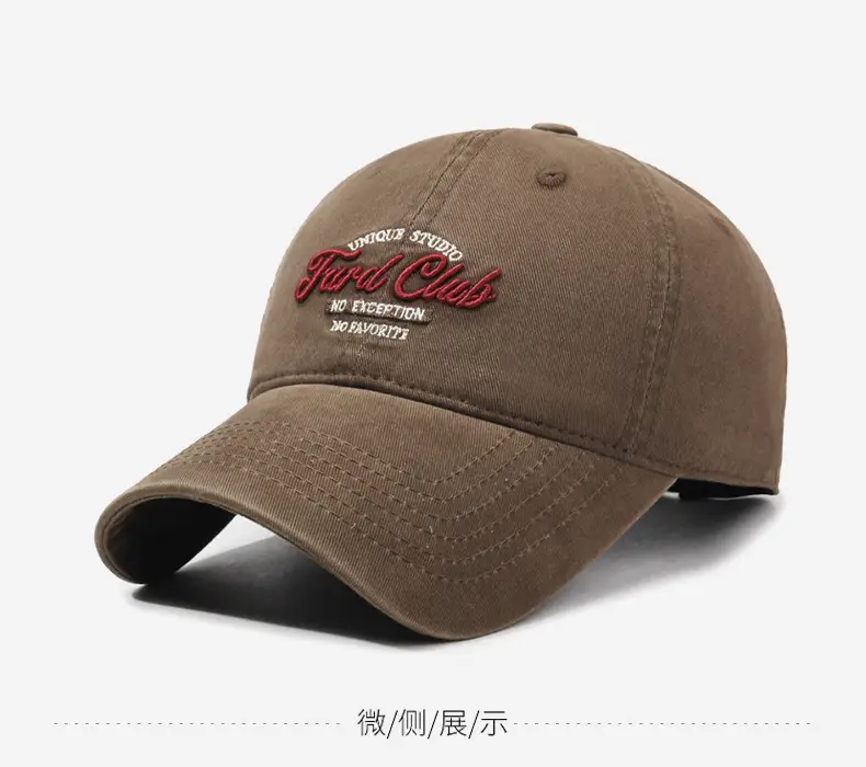 Black Retro Baseball Cap with Letter Embroidery for Men Women — feature 10