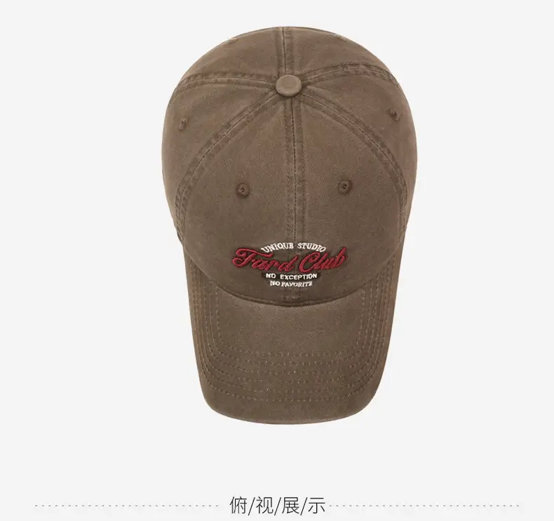 Black Retro Baseball Cap with Letter Embroidery for Men Women — feature 13