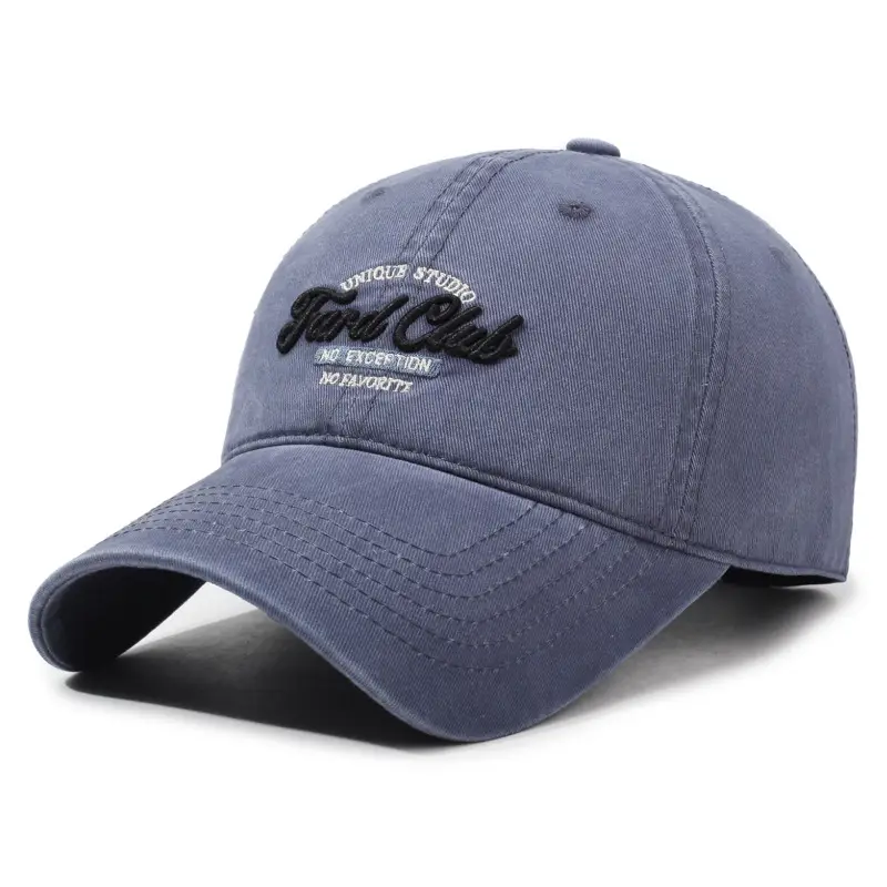 Black Retro Baseball Cap with Letter Embroidery for Men Women - Image 2