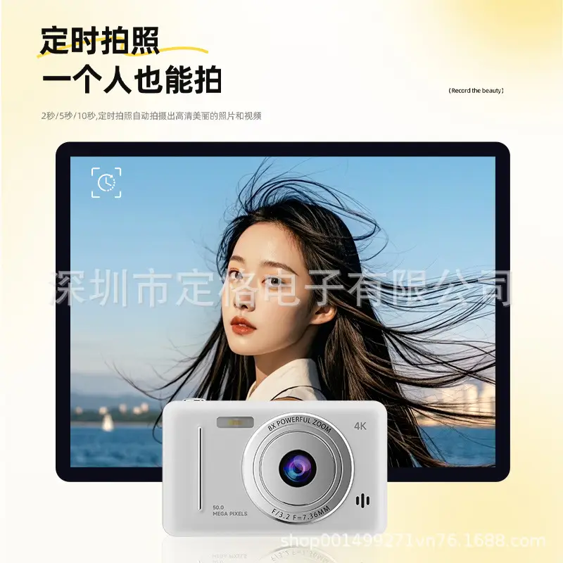 Dual-Camera High-Definition Pixel Ccd Digital Camera Selfie Vlog Student Party Card Photo Can Transfer Mobile Phone Camera