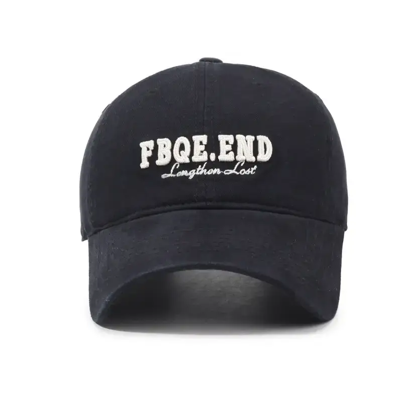 Women's Black "Fire End" Letter Embroidered Baseball Cap - Image 10