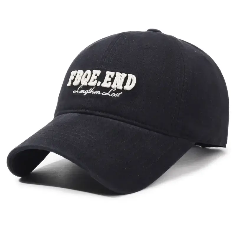 Women's Black "Fire End" Letter Embroidered Baseball Cap - Image 12