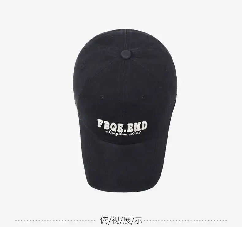 Women's Black "Fire End" Letter Embroidered Baseball Cap — feature 13
