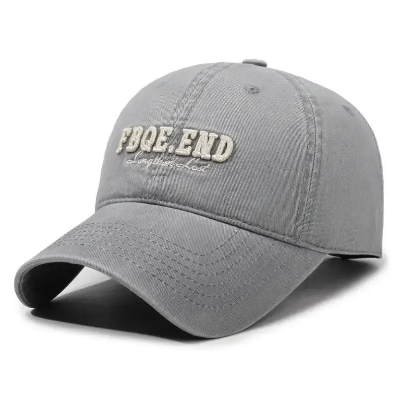 Women's Black "Fire End" Letter Embroidered Baseball Cap - Image 2