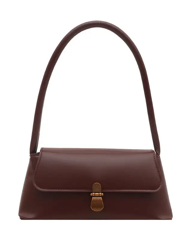 Fairy Gentle Style Small Shoulder Bag Maroon Leather - Image 9
