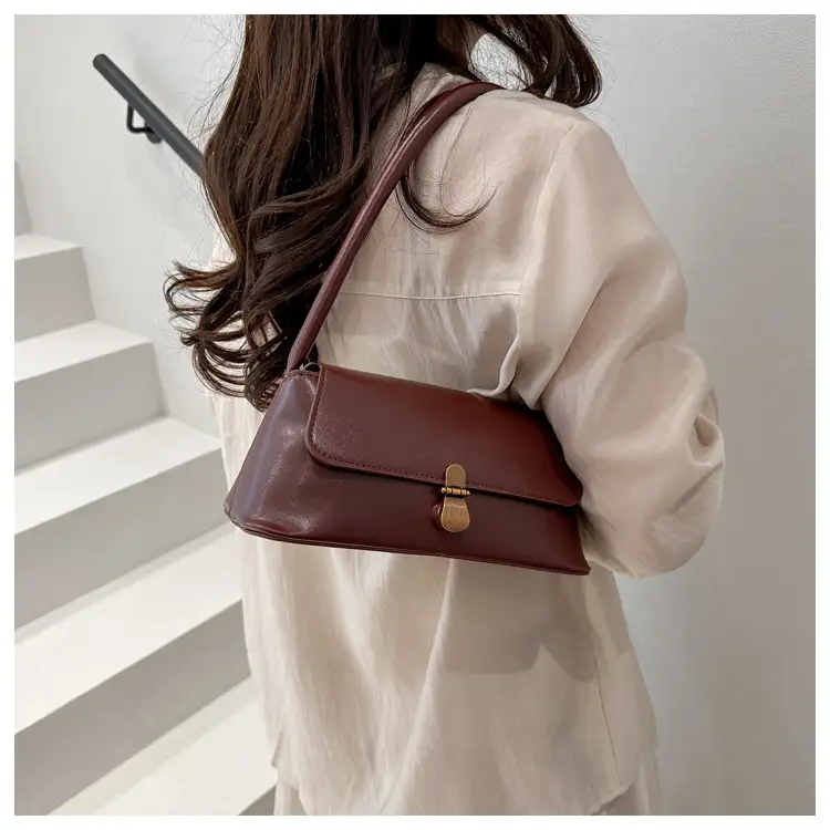 Fairy Gentle Style Small Shoulder Bag Maroon Leather — feature 8
