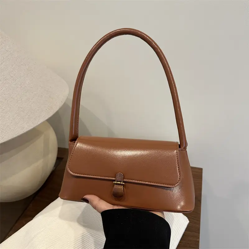 Fairy Gentle Style Small Shoulder Bag Maroon Leather - Image 3