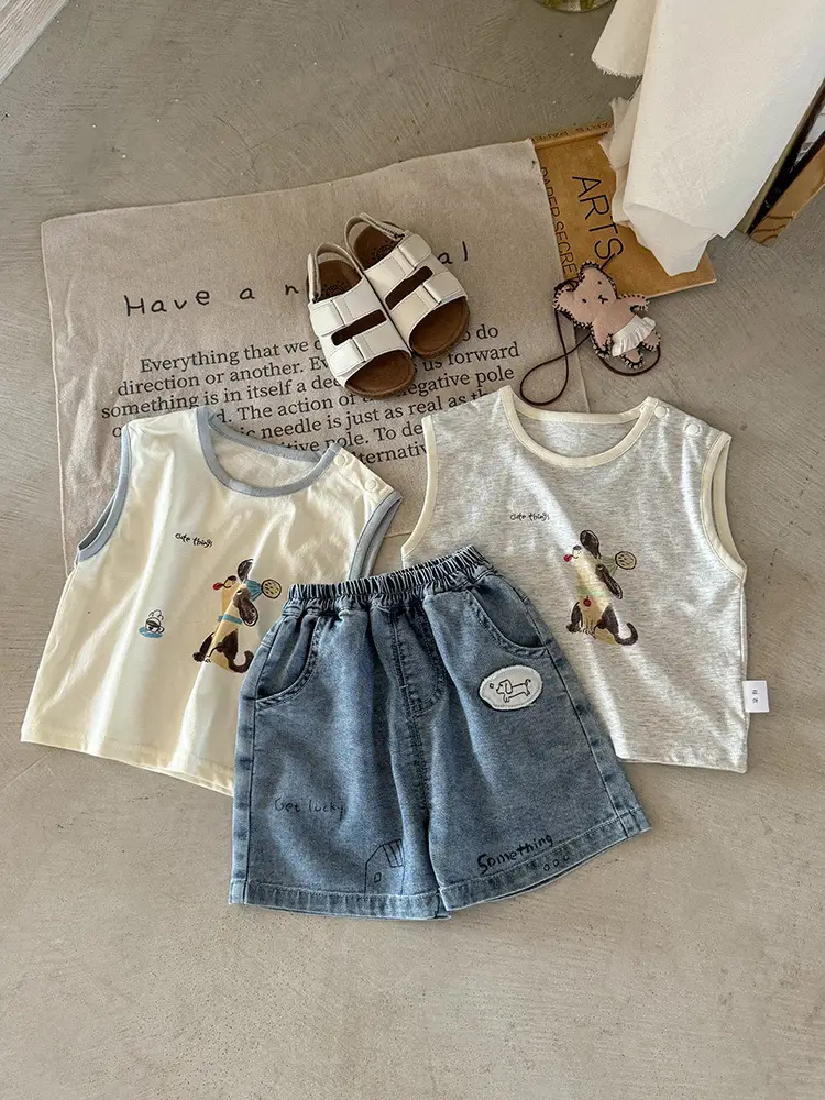 Baby Sleeveless T-Shirt 2026 New Summer Top Cartoon Boys' Vest Thin Style - Image 5