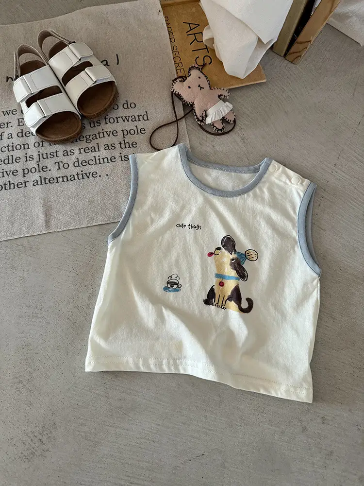 Baby Sleeveless T-Shirt 2026 New Summer Top Cartoon Boys' Vest Thin Style - Image 6