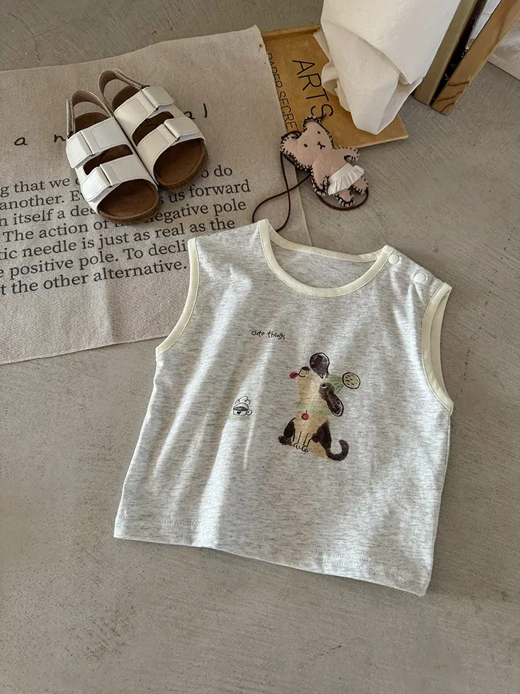 Baby Sleeveless T-Shirt 2026 New Summer Top Cartoon Boys' Vest Thin Style - Image 7