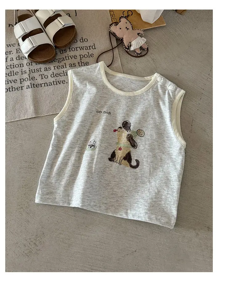 Baby Sleeveless T-Shirt 2026 New Summer Top Cartoon Boys' Vest Thin Style — feature 11