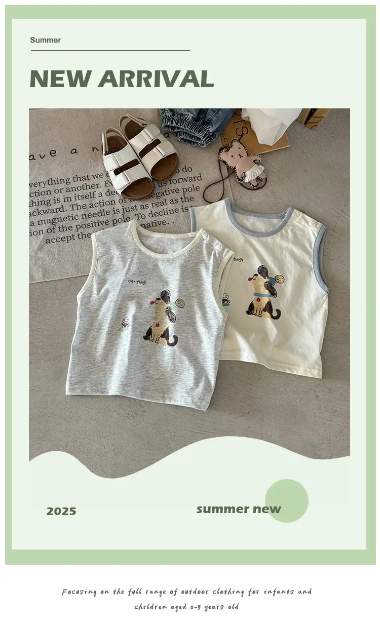 Baby Sleeveless T-Shirt 2026 New Summer Top Cartoon Boys' Vest Thin Style — feature 5