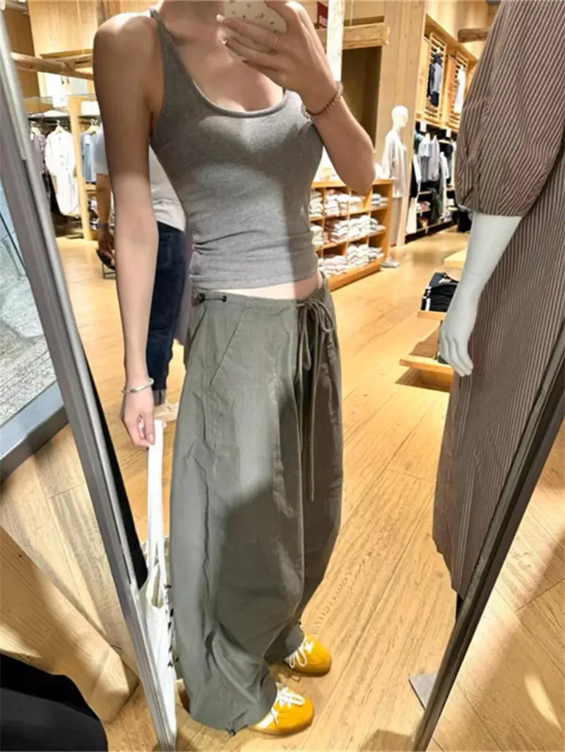 Pure Desire Hot Girl Gray Halter Camisole Women's Summer New Style Slim Fit Backless Bottoming Top with Breast Pads — feature 10