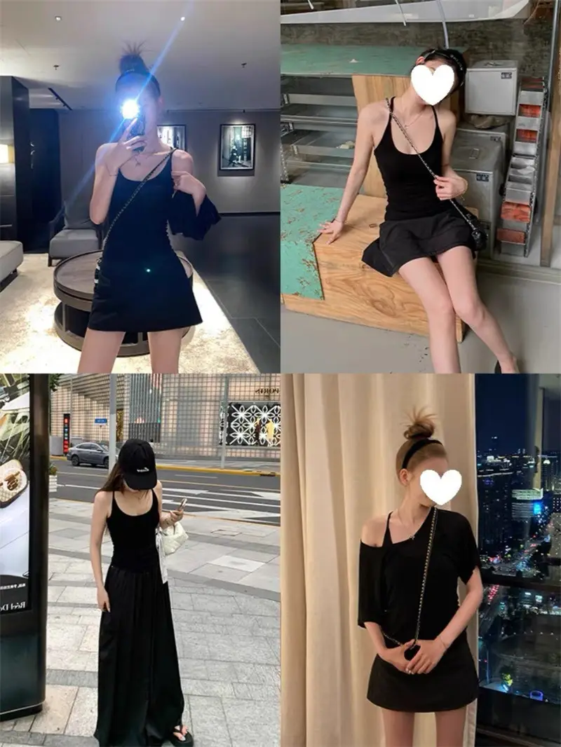 Pure Desire Hot Girl Gray Halter Camisole Women's Summer New Style Slim Fit Backless Bottoming Top with Breast Pads — feature 3