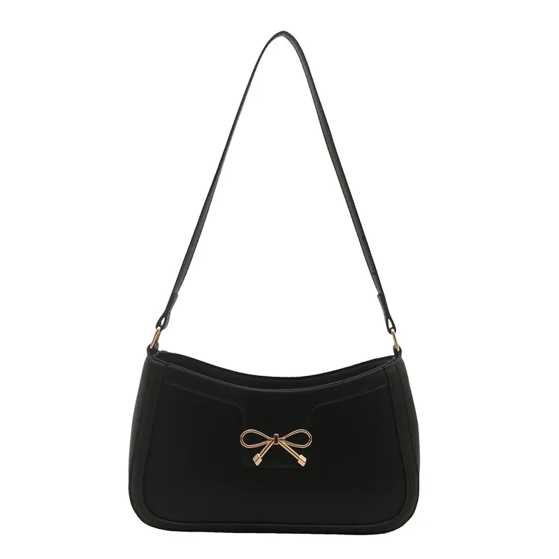White Square Shoulder Bag with Bow Detail - Image 11