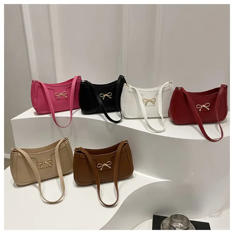 White Square Shoulder Bag with Bow Detail — feature 28