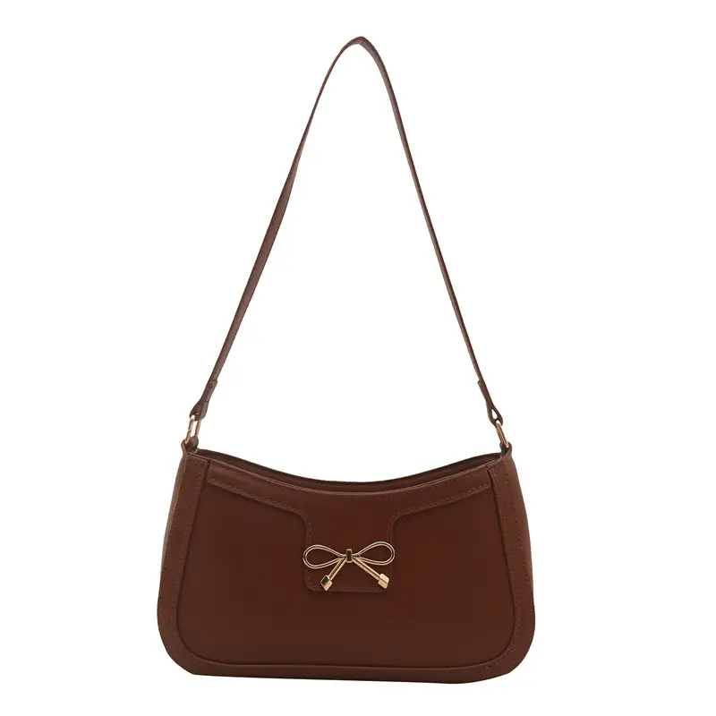 White Square Shoulder Bag with Bow Detail - Image 3