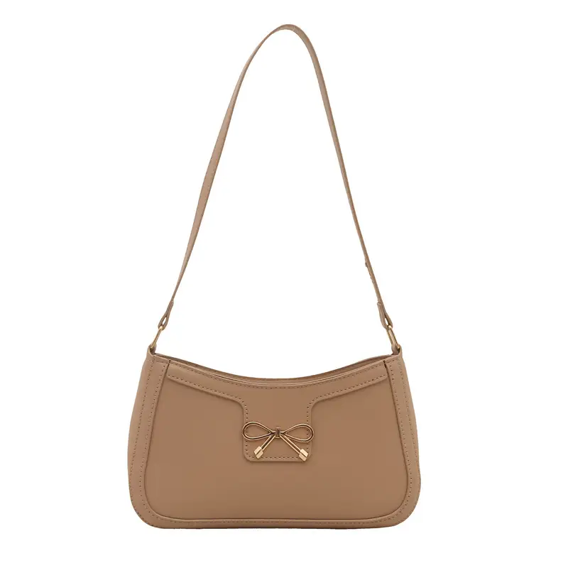 White Square Shoulder Bag with Bow Detail - Image 4