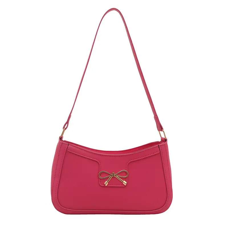 White Square Shoulder Bag with Bow Detail - Image 6