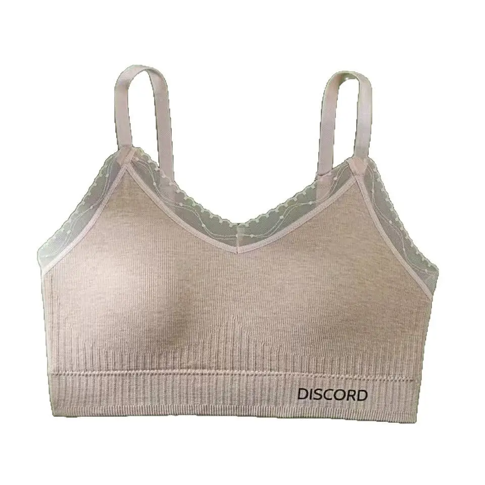 New Style Thin Shoulder Strap Beauty Back Underwear Women's Thin Shaped Small Lace Wrap Chest Sleeping Vest Bra - Image 12
