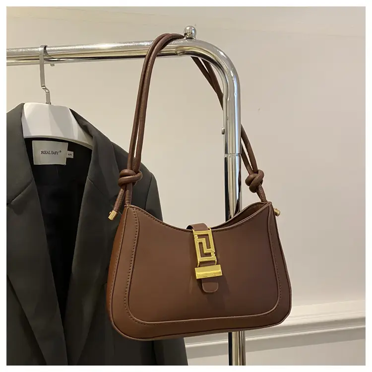 2025 Beige Gold Plated Lock Buckle Shoulder Bag — feature 26