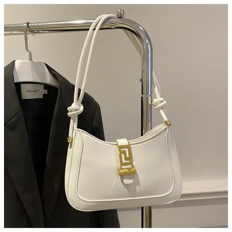 2025 Beige Gold Plated Lock Buckle Shoulder Bag — feature 28