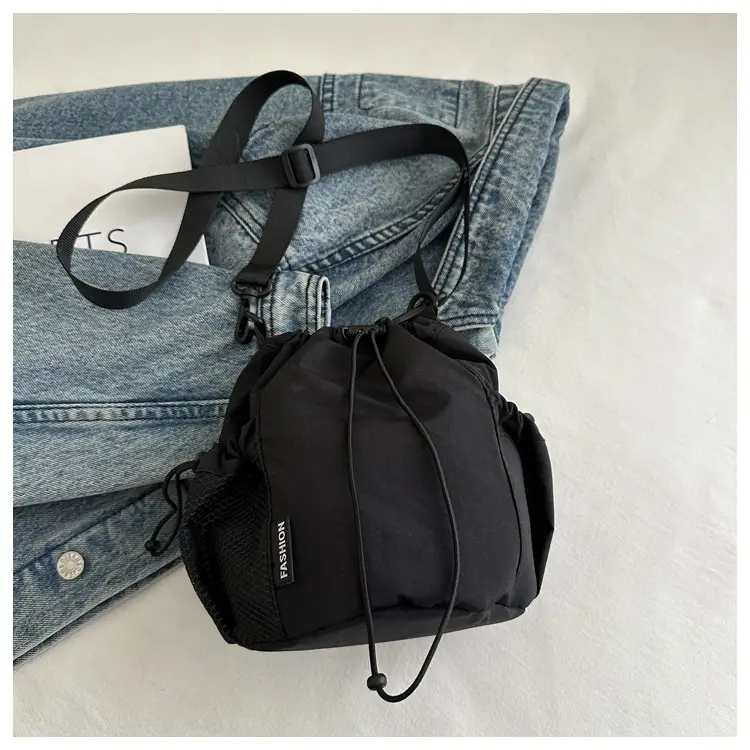 Brown Drawstring Girdle Bag for Women — feature 25