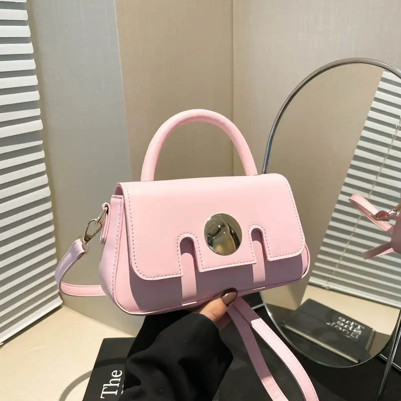 Pink French Style Shoulder Crossbody Bag for Women - Image 7