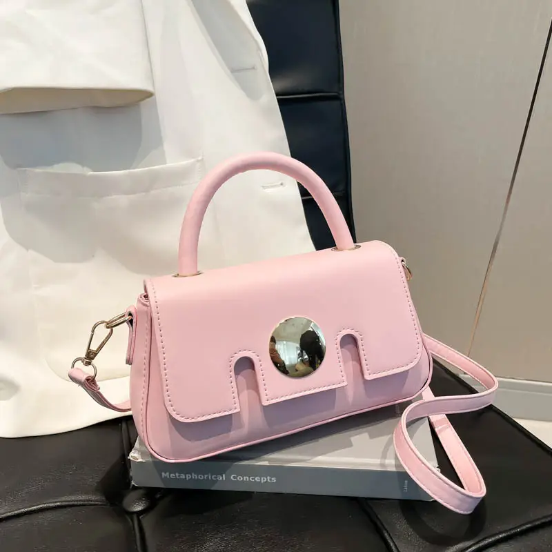 Pink French Style Shoulder Crossbody Bag for Women - Image 4