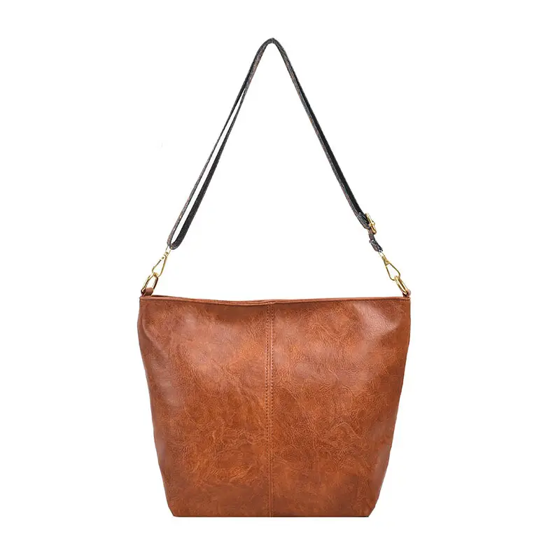 Green Leather Shoulder Bag with Embroidered Strap - Image 4
