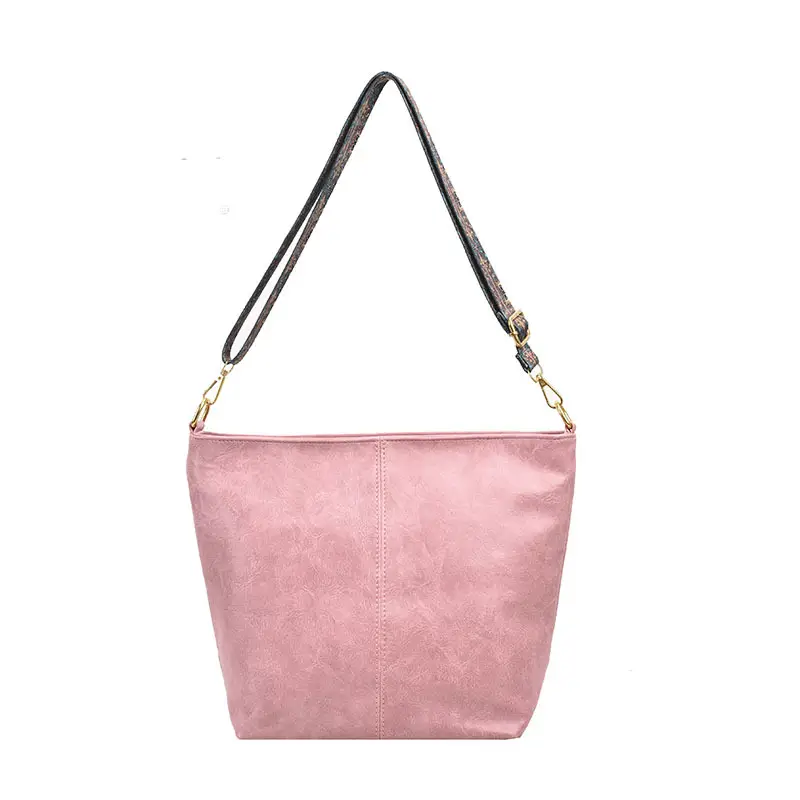 Green Leather Shoulder Bag with Embroidered Strap - Image 7