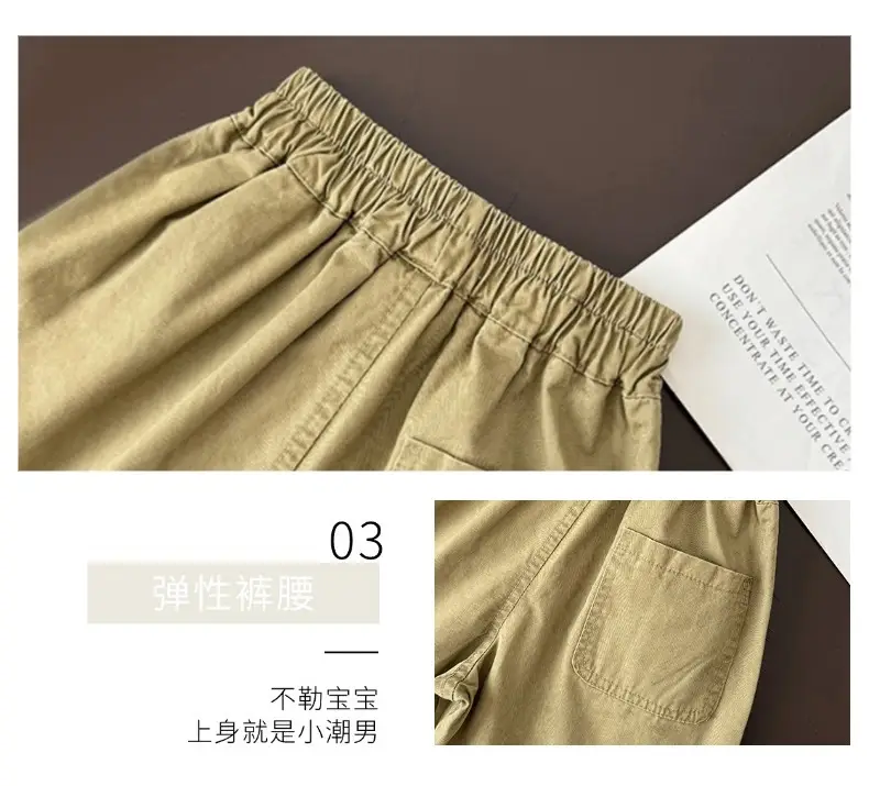 Boys Striped Cotton Shorts Set 2026 Summer — feature 10
