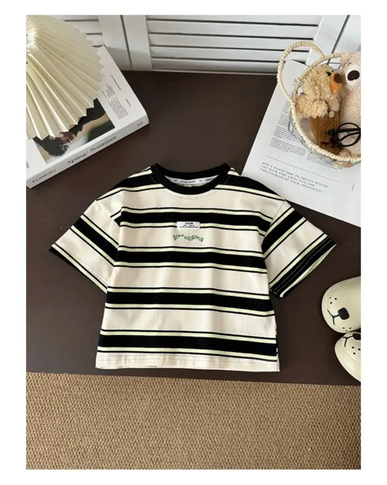 Boys Striped Cotton Shorts Set 2026 Summer — feature 18