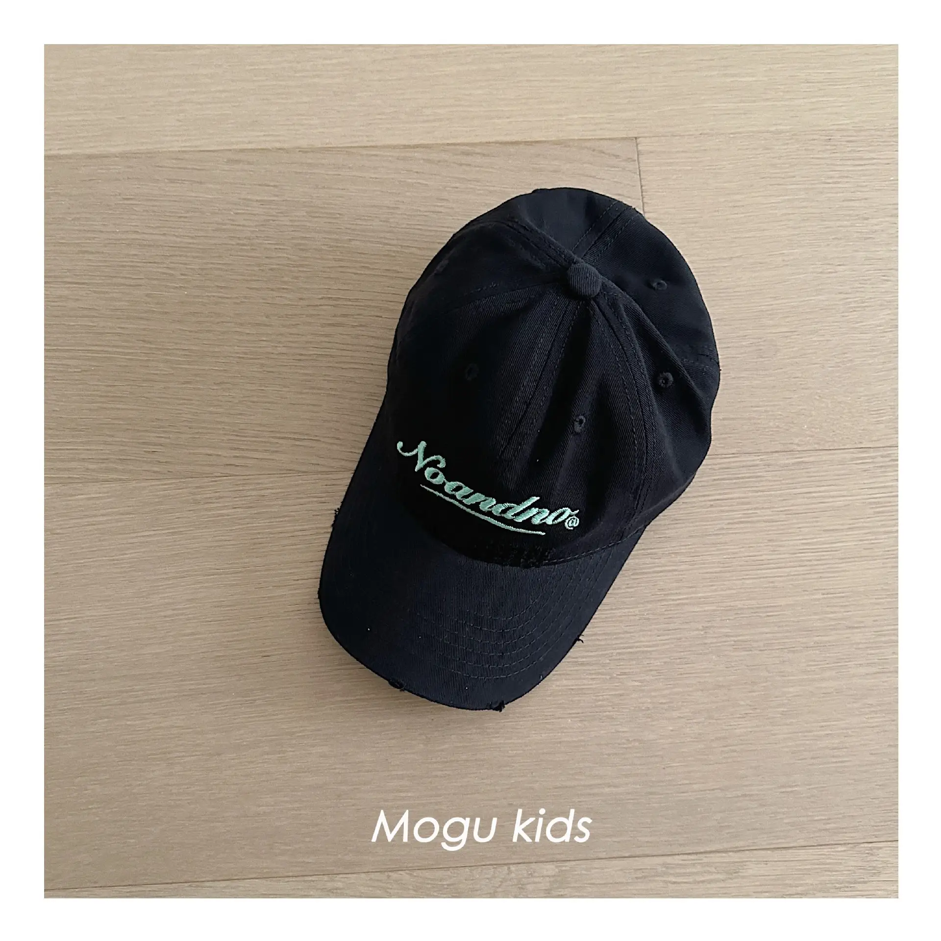 Kids Cotton Cap White Letter Embroidery Mogu Kids — feature 8