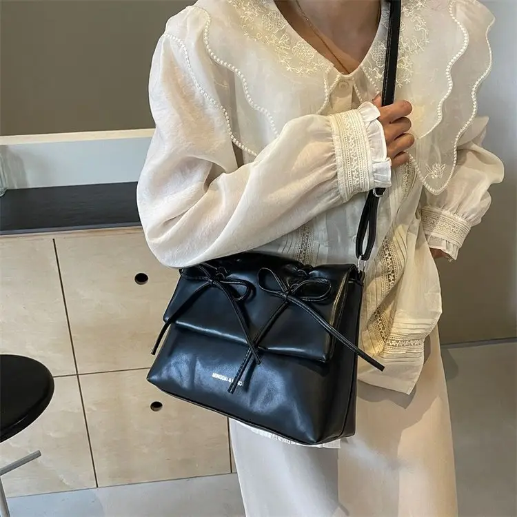 2025 Spring Shoulder Bag Cover Style with Bow Detail - Image 5