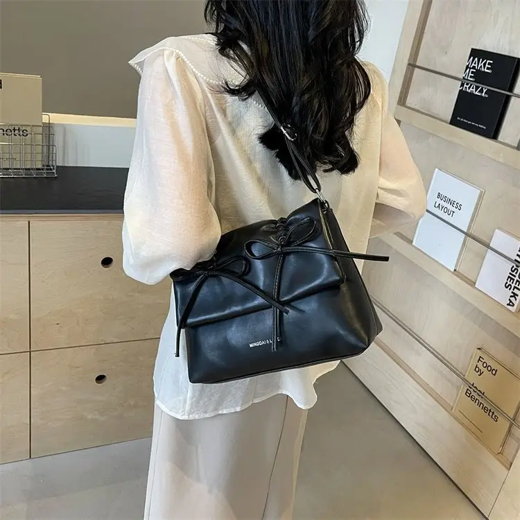 2025 Spring Shoulder Bag Cover Style with Bow Detail - Image 6