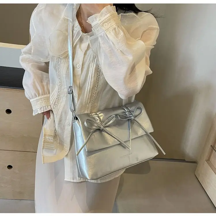 2025 Spring Shoulder Bag Cover Style with Bow Detail — feature 38