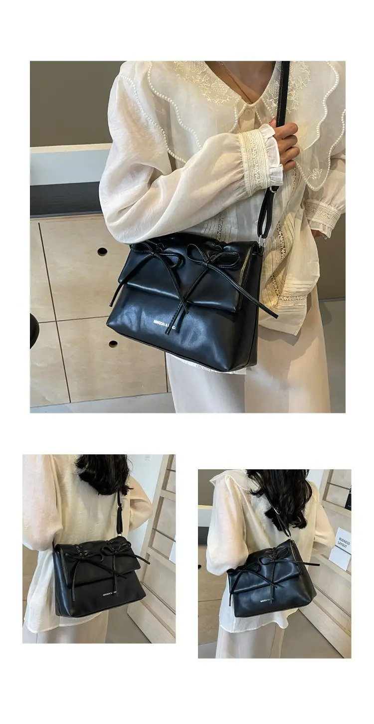 2025 Spring Shoulder Bag Cover Style with Bow Detail — feature 6