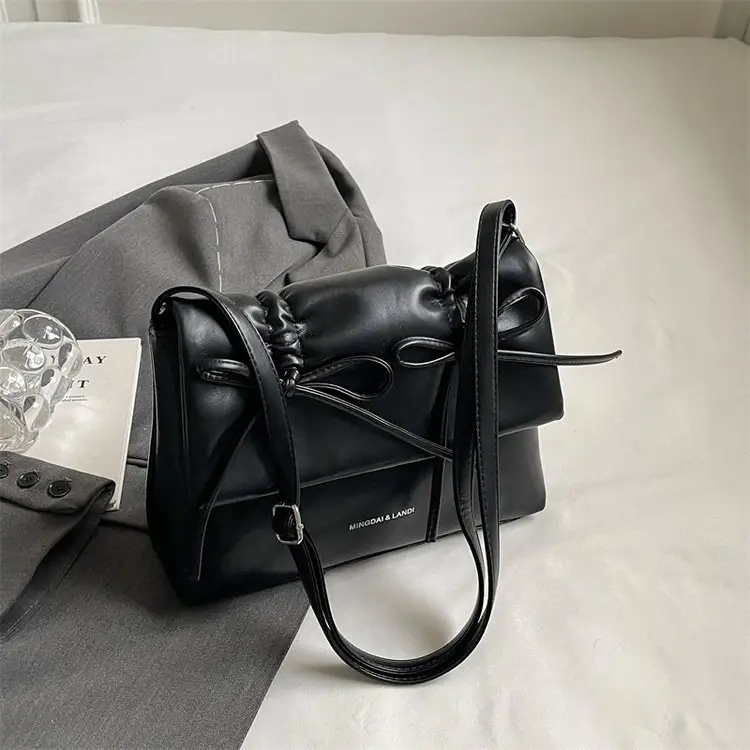 2025 Spring Shoulder Bag Cover Style with Bow Detail - Image 1